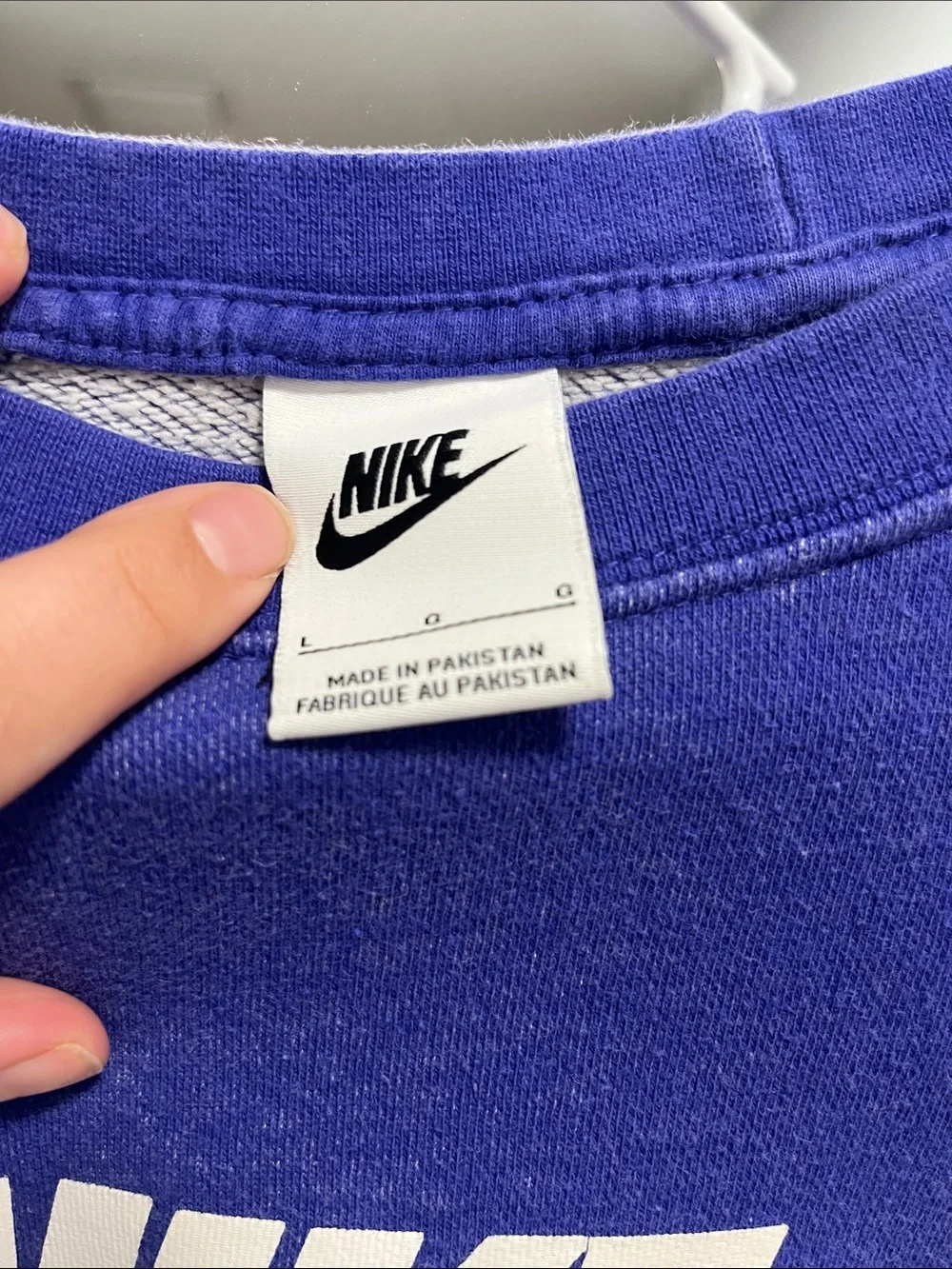 Nike Women’s Purple Crewneck Sweatshirt with White Logo